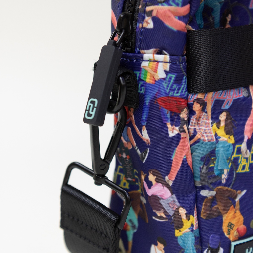 Youth Deep Blue Vertical Messenger Bag