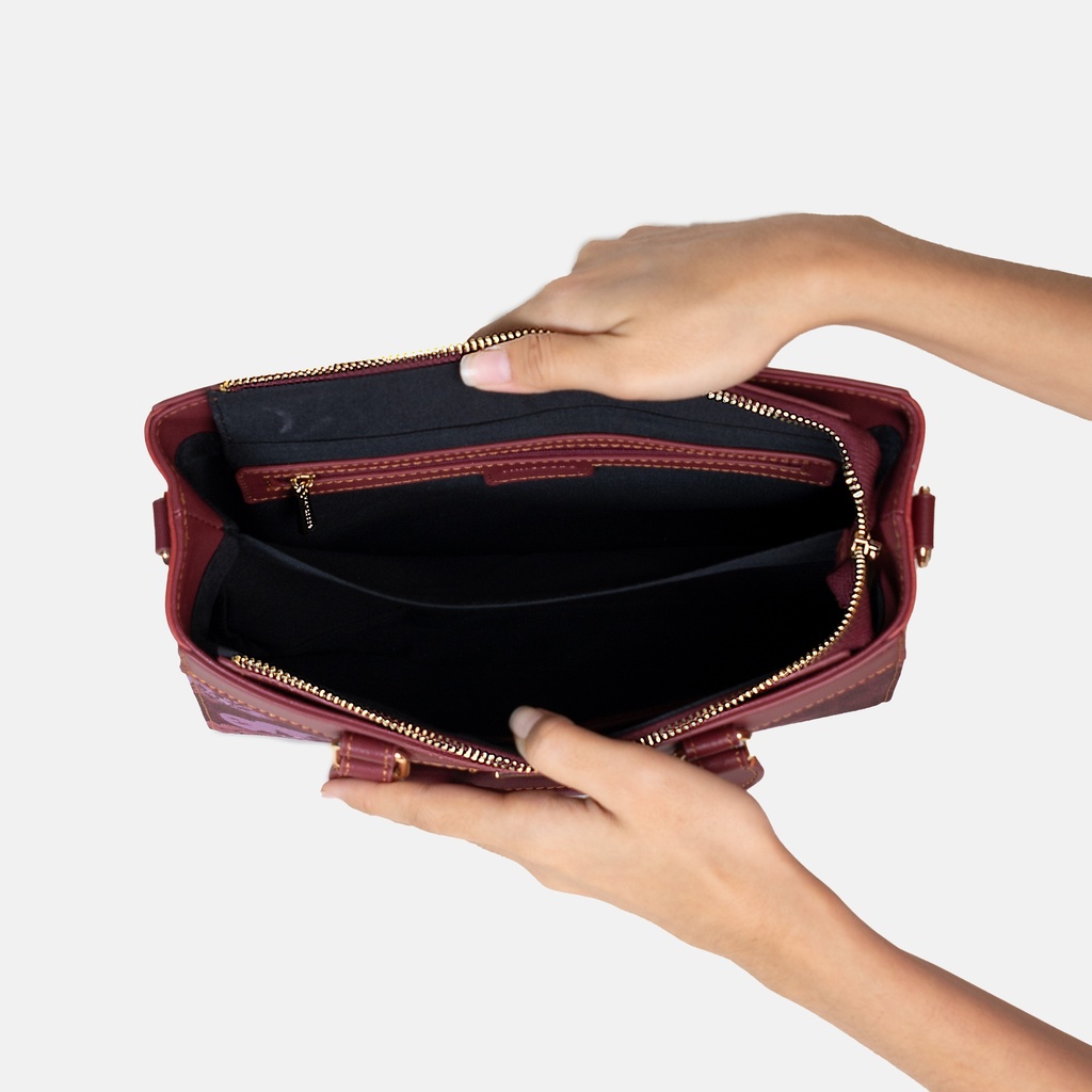 Swal Taw Merlot Rectangle Tote Bag