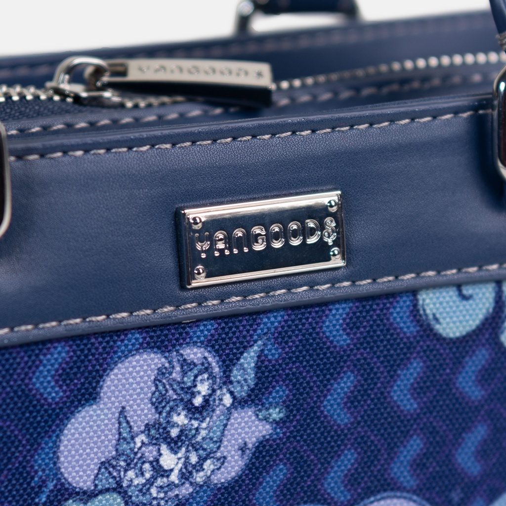 Swal Taw Navy Rectangle Tote Bag