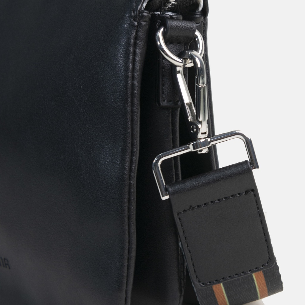 Sisburma Black Double Pouch Crossbody Bag