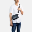 Sisburma Black Double Pouch Crossbody Bag
