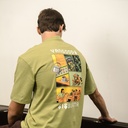 Yangoodsisburma Green Graphic Premium Cotton Tee Medium