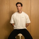 Yangoodsisburma White Graphic Premium Cotton Tee Medium