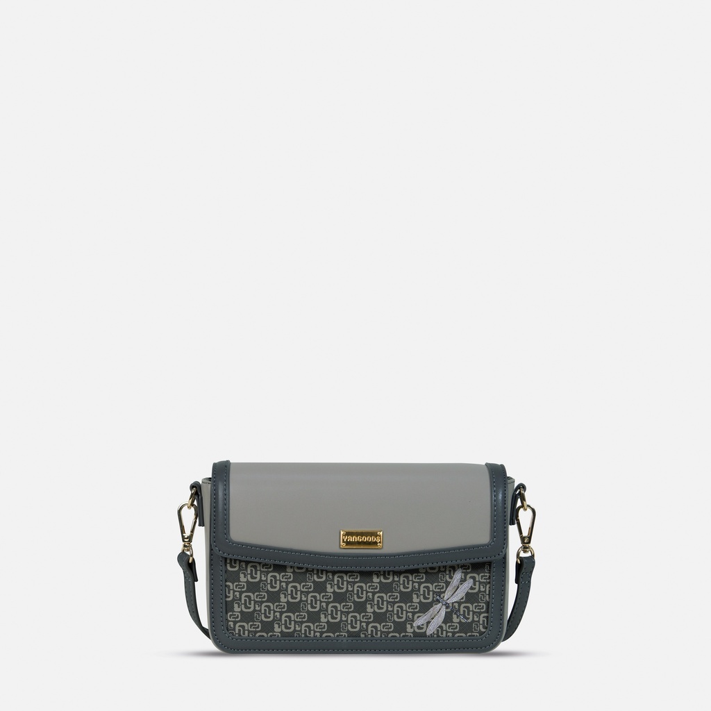 2025 Thinkayta Women Gray Rectangle Flap Bag